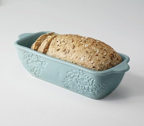 My-Trend Handmade Ceramic Baking Pan, Durable Loaf Pan, Blue Bread Baking Mold Kitchen Baking Mold For Home Kitchen Baking