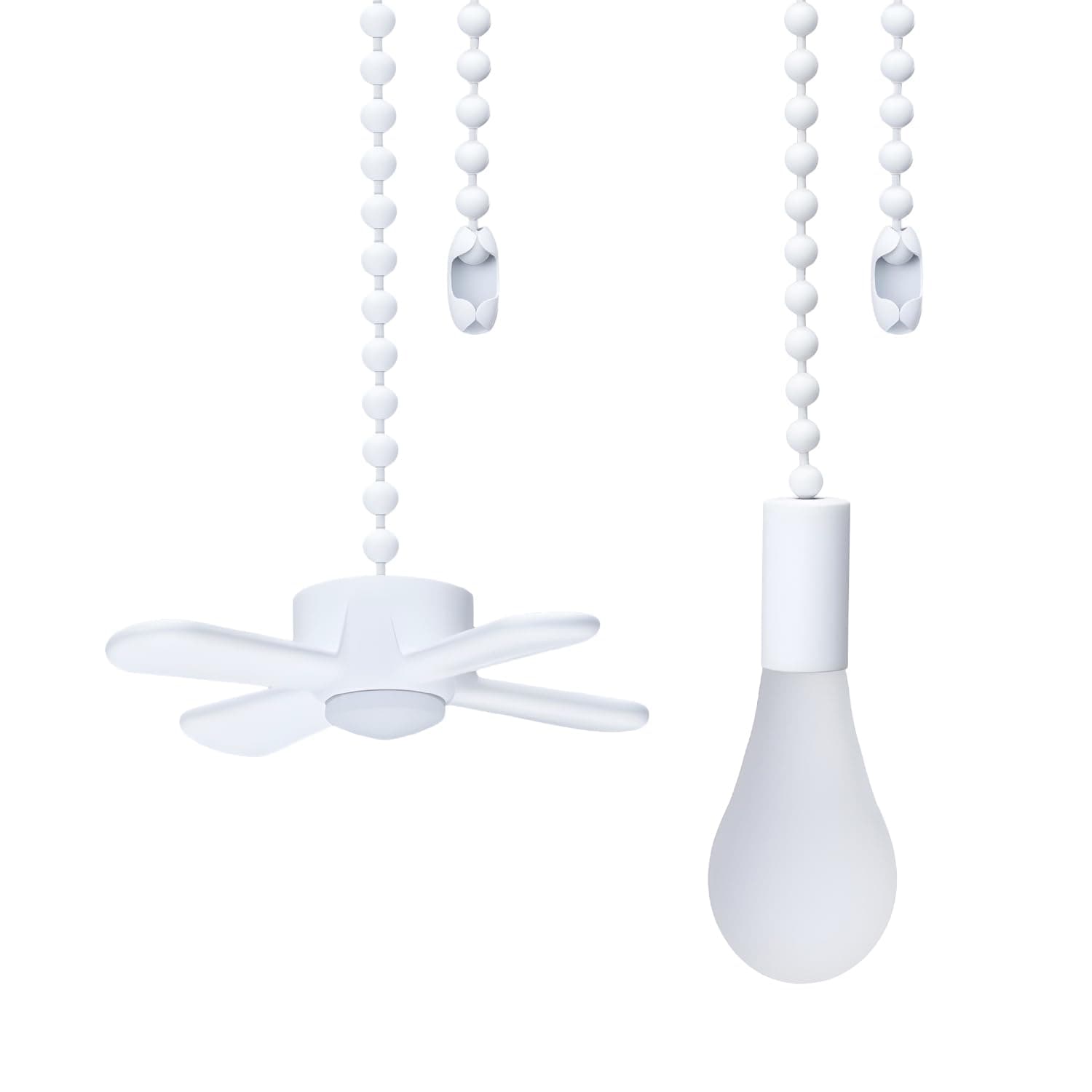 SmoTecQ Ceiling Fan Pull Chain Extender with Decorative Frosted Glass Bulb an...