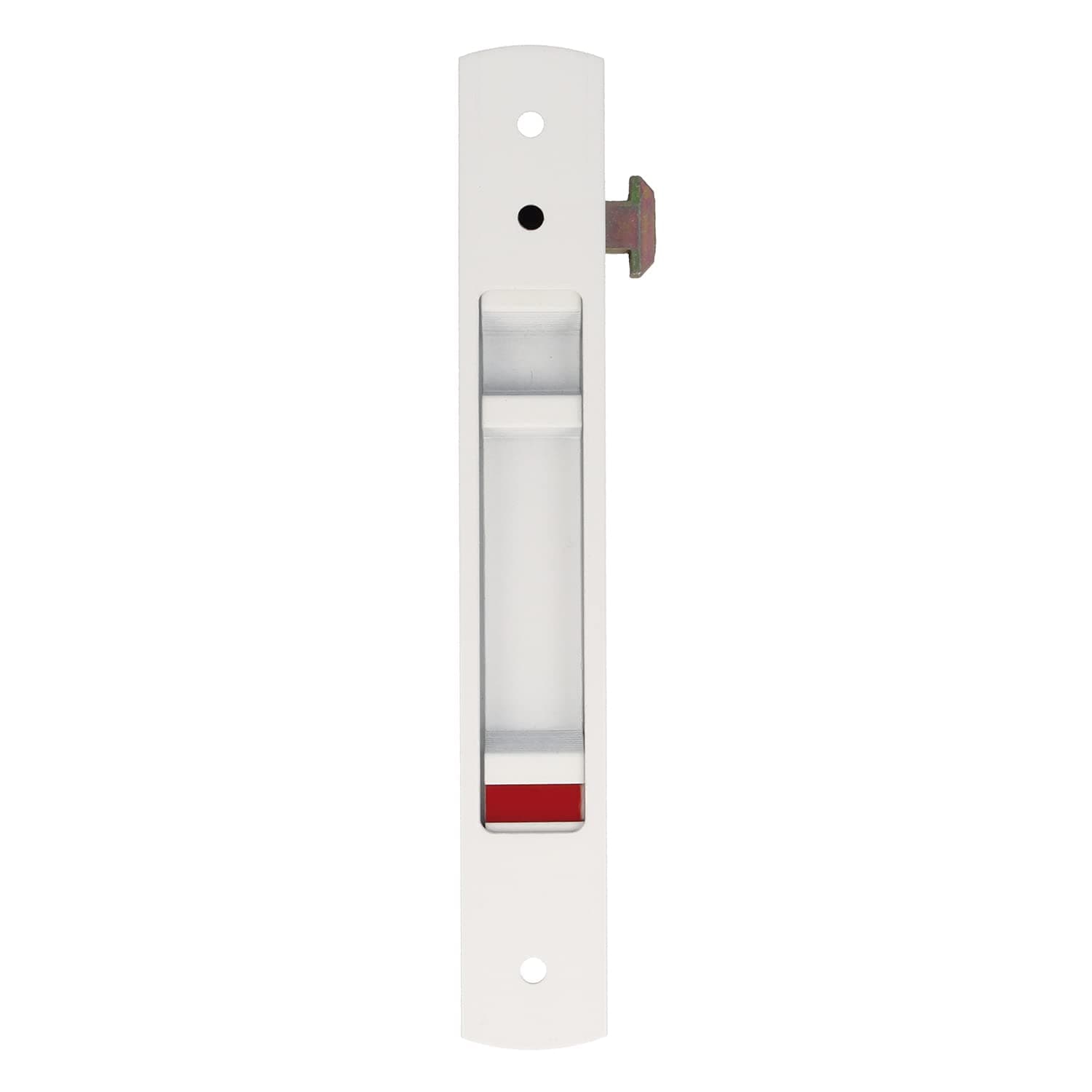 amig 3850 22660 Flush Windows and Sliding Doors Mod.3850 | Hook Lock for Recessed | Aluminium White Finish | Measures: 190 x 29 mm, 192 x 28 mm