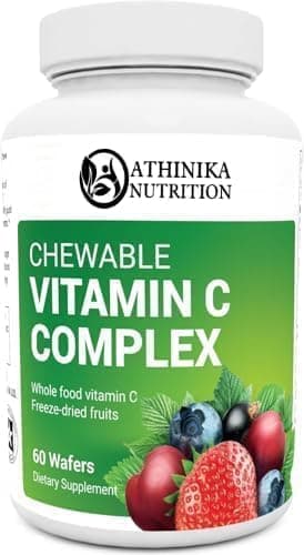 Chewable Vitamin C Complex Organic, Non-GMO Berries - 60 Delicious Wafers