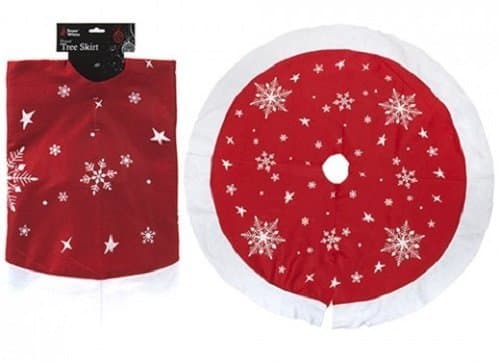 PMS 36" PRINTED TREE SKIRT WITH COLOUR HANGING CARD