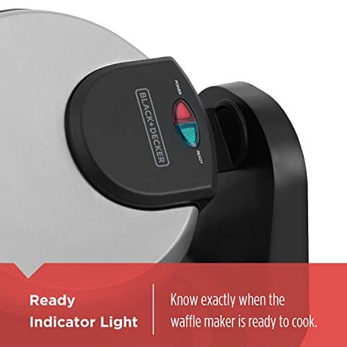 - BLACK+DECKER Flip Waffle Maker, Silver, WM1404S, 4 Belgian Waffles