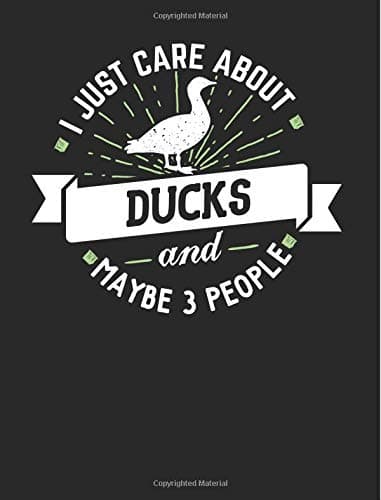 Funny Ducks Notebook Journal - I Just Care About Ducks - 7.44x9.69 Composition Book College Ruled: Cute Notebook Gift for Ducks Lovers - Funny Composition Book Notepad for School, Work and Journaling