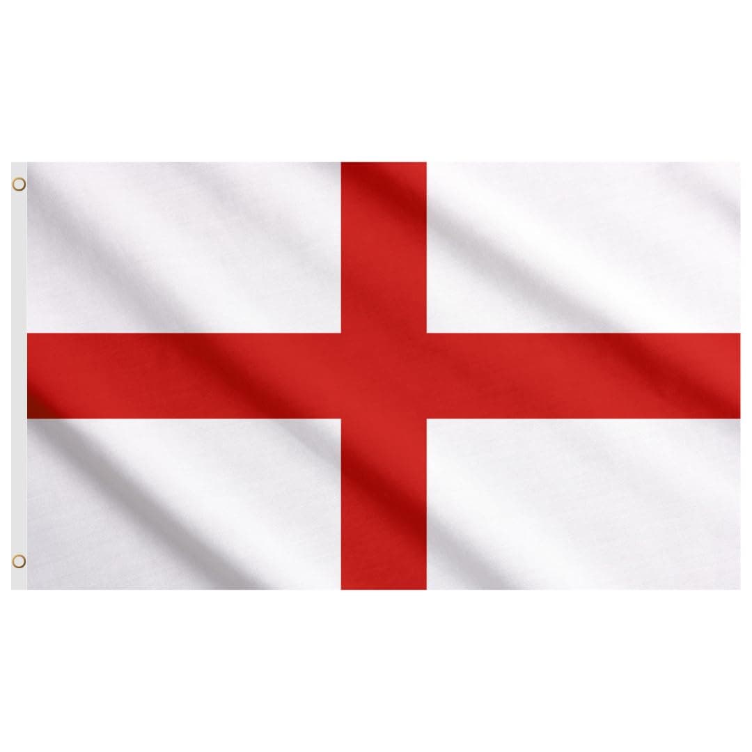 Second Ave Gift Company England Flag 5ft X 3ft Large Double Sided With Brass Eyelets English World Cup Euros St Geroge's Flag