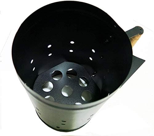 Charcoal Chimney Starter BBQ Grill Quick Start Lighter Burner Charcoal Starters Firewood Charcoal Lighter Coal Starter BBQ Barrel Rapid Fire Stove for Camping Grilling (Black)