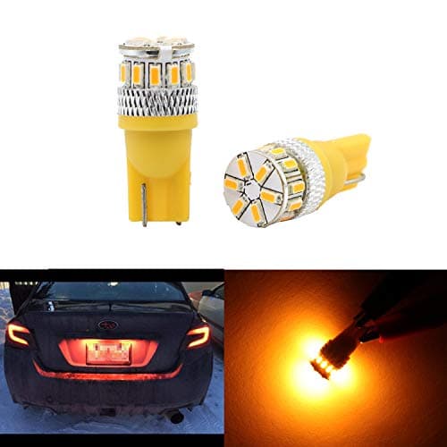 Amber Yellow LED Dome Light Glove Box Trunk Light 194 168 2825 175 192 W5W Bulb T10 Wedge High Power 3014 18 SMD Bulb for License Plate Interior Map Door Dome Side Marker Light