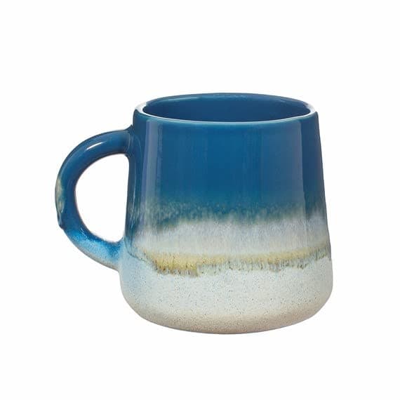 Mojave Glaze Blue Mug - Ceramic Coffee Mug and Tea Cup with Artisan Finish Stylish Home Decor Kitchen Accessory Designed by Sass and Belle