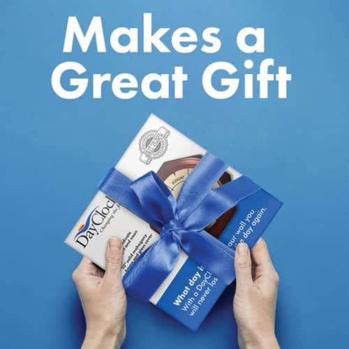 Classic Day of The Week Wall Clock - 10" Solid Pine Wood Frame, Ideal Retirement Gift for Men and Women, Day Clock for Seniors and Retirees