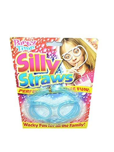 Kidz NOVELTEEZ Goggle Drinking Straw | Silly Straw (Blue)