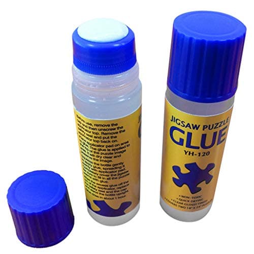 Liquid Glue, Jigsaw Puzzle Glue Bottle with Spreader Built into Cap, Great for Making Slime 120ML by Sandistore