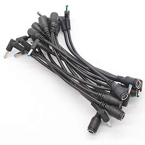 Dongle Tip Adapter Cable for HP 7.4mm to 4.5mm Connector Converter Blue Right Angle Tip DC Cord for HP Stream Spectre Pavilion Envy Elitebook Split Chromebook Power Supply 130w Max - 15Pack