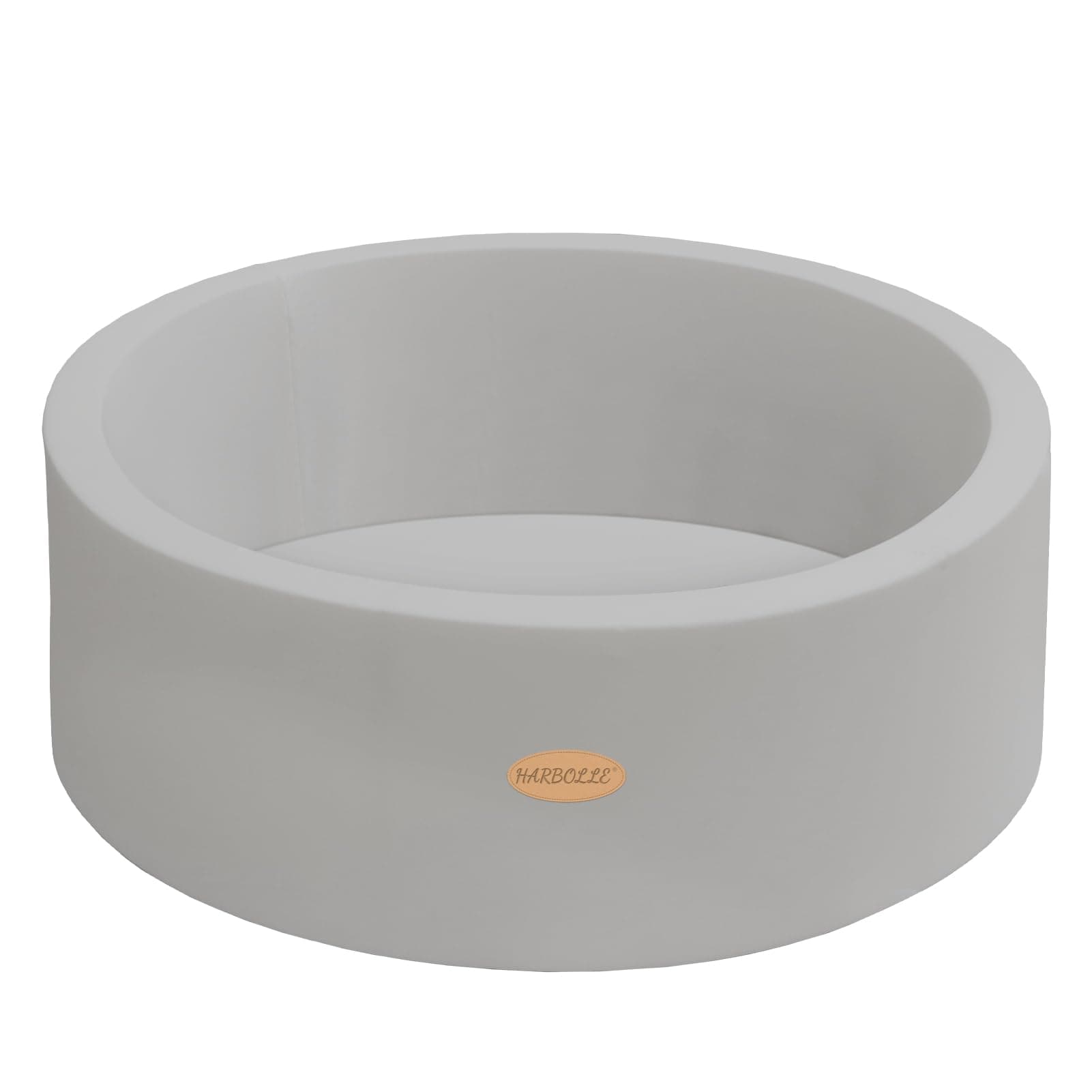 Baby Ball Pit 35.4" Soft Round Memory Foam Ball Pits NOT Included Balls Indoor Outdoor Playpen for Babies Toddlers Kids Great Gift for Girls Boys, Gray