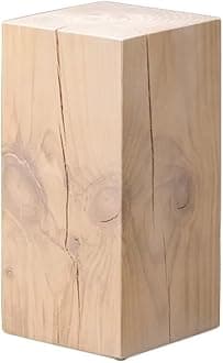 Wooden Cube Pedestal For Parties, Vintage Texture Sculpture Display Base, Floor-Standing Photography Props Columns, Strong Load-Bearing Plinth Stand(Brown-B,30x30x60cm)