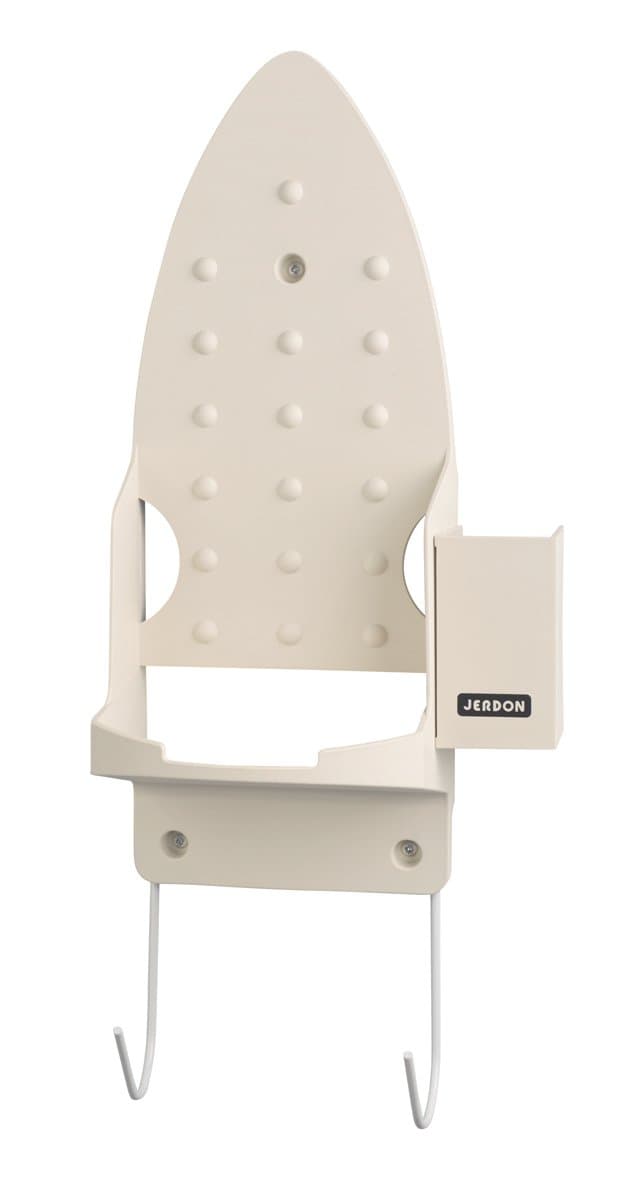 Jerdon JD84 Iron and Ironing Board Mounting Caddy with Non-Burn Surface, Beige Finish