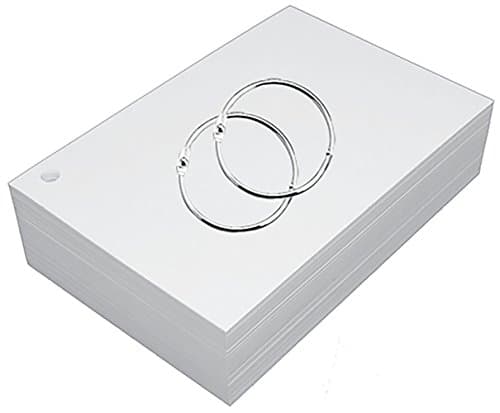 Debra Dale Designs - 4" x 6" Blank Index Cards Study Box System with Thick Bright Dividers - 200 Cards - 4 Rings - Premium Plus 326 gsm cardstock - 15 Point Thickness - Perfect for Advanced Students