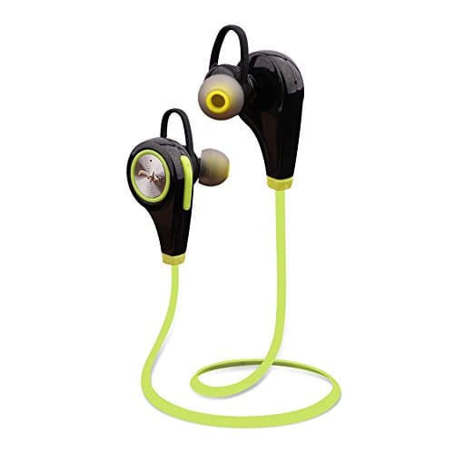 Bluetooth Earbuds, JuneTek Q9 Wireless Bluetooth 4.1 Headphones In-Ear Noise Cancelling Sweatproof Sports Handfree Headset for iPhone Samsung and Other Bluetooth Devices (Green)