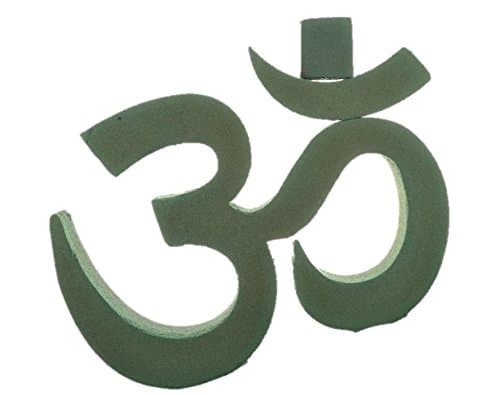 Oasis Floral Foam 2D OM Shape for Fresh & Artificial Flower Decoration - Wedding, Birthday, Anniversary, Party, Pooja, Festival (1 No) 12"x12" Green