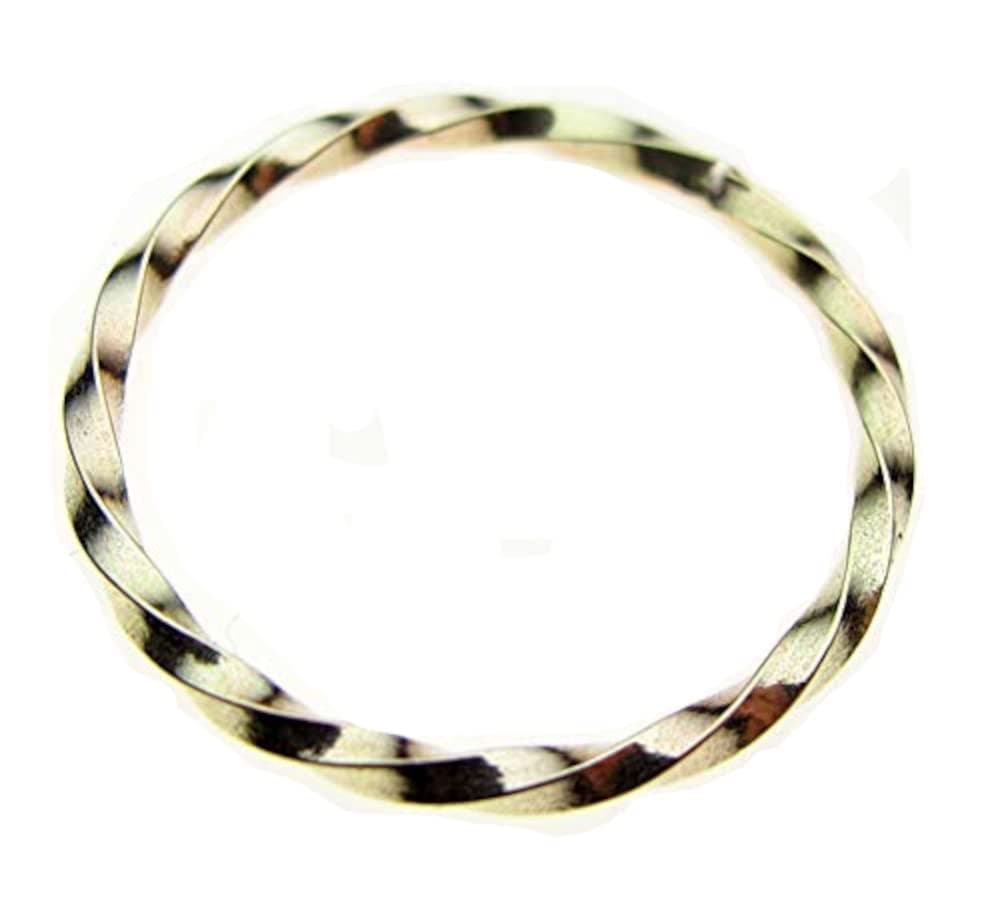 9ct Yellow or Rose Gold Square Rope Twist Stacking Stacker Guard Ring. Choose Size. Handmade by Welded Bliss