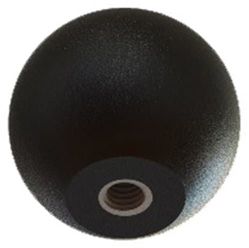 Innovative Components AN4C-B0-L-21 .75" Ball knob, 1/4-20 steel zinc locknut, black pp (Pack of 10)