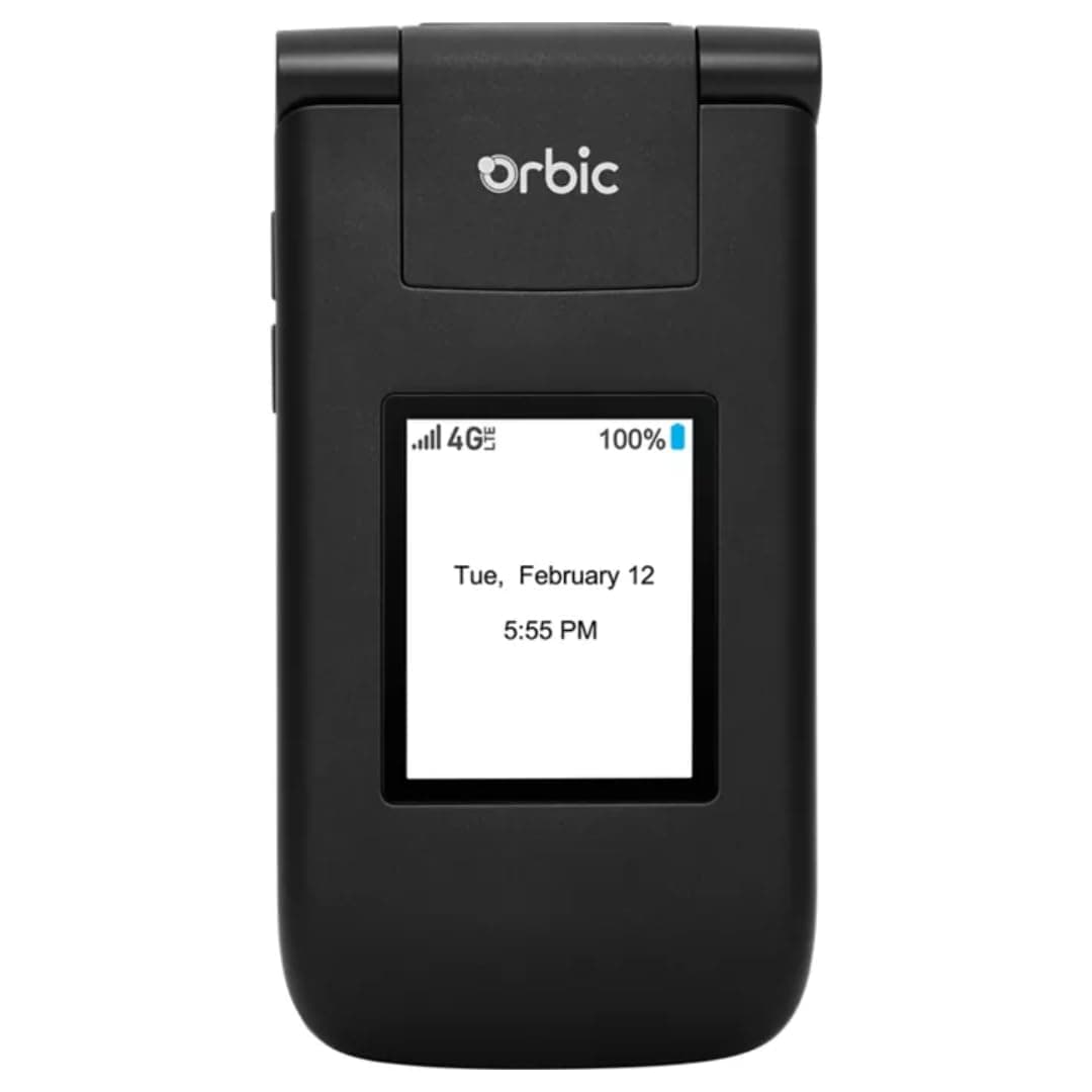 Orbic Journey V 4G LTE Basic Flip Phone with 2.8" Screen, Camera, Wi-Fi, Bluetooth, 3.5mm Audio Jack, Upto 10-Days Standby Battery Power, US Model Unlocked for Verizon, T-Mobile, US Carriers - Black