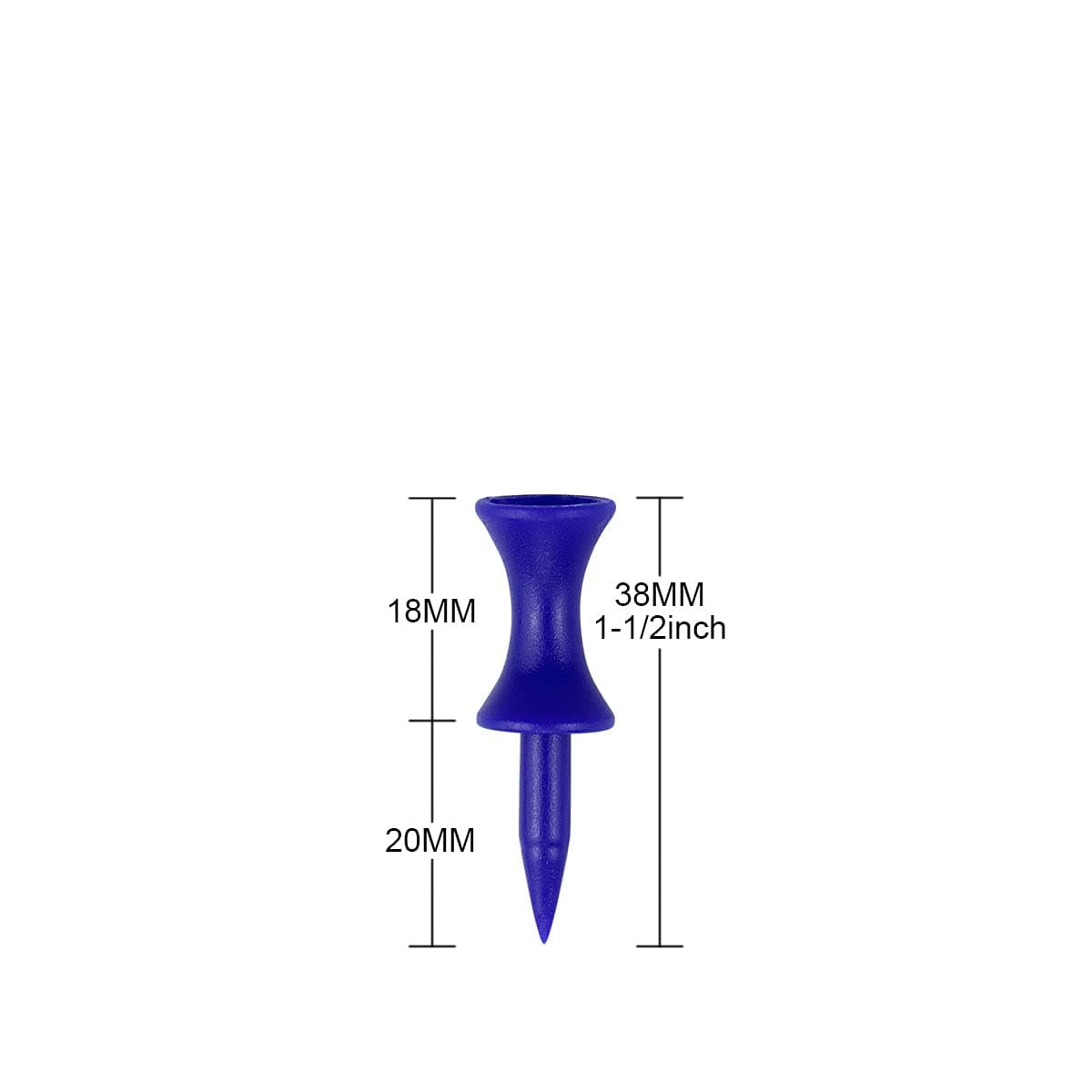 Blue Castle Golf Tees Plastic 38MM 100 Count 1 1/2 inch