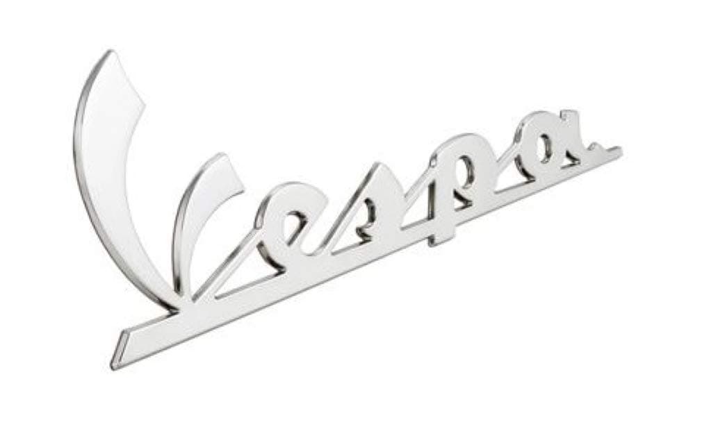 Chrome 6 Inch Side Panel Emblem – Fits for Vespa LX LXV S GT GTS GTV Sprint Primavera 50–300 – Compatible with for Piaggio Scooters – Replacement Badge 656220 57357R 620529 673315 673838