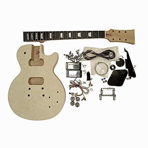 DIY Electric Guitar Kits, LP-Q Style, Solid Mahogany body with Quited veneer, *Reduced cause veneer issues GDLPMQ
