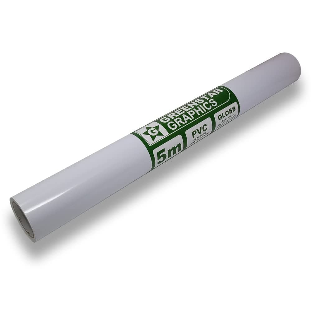 GREENSTAR GRAPHICS GLOSSY STICKY BACK PLASTIC SELF ADHESIVE SIGN MAKING VINYL For Arts & Crafts,Stickers & Decals, Home Decor & DIY, Kitchen Cupboards & Furniture (610mm 24” WHITE GLOSS 5m)
