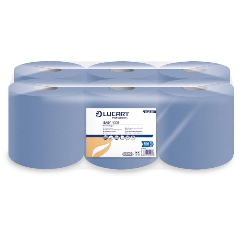 Centrefeed Paper Towel Roll 2-Ply 400 Sheets 100m Embossed - Pack of 6