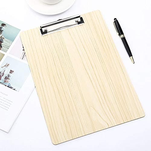 Clipboards & Forms Holders Wood A4 A5 Clipboard Maple Writing Pads Exam Clip Board Office School Supply Thing Item Folder Paper Desk Stationery Accessory Clipboards (Color : White 1pcs)