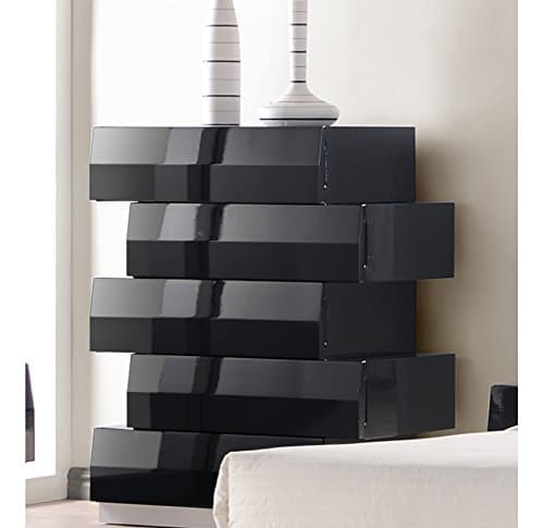 Milan Chest in Black Lacquered Finish