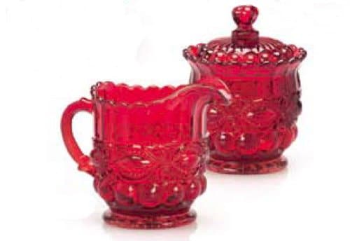 Mosser Glass Eye Winker Creamer in Red