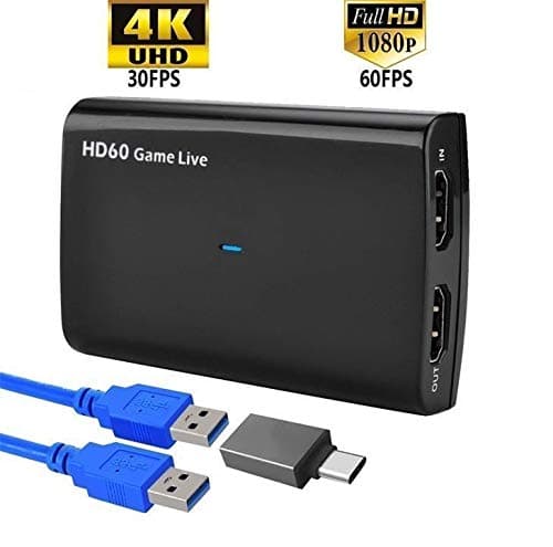 YOTOCAP 4K HDMI Input and Bypass USB3.0 UVC Game Capture with Microphone Input, Record up to 1080p 60fps HDMI to USB3.0 UVC Video Capture Card Broadcast Live Stream and Record Grabber Converter