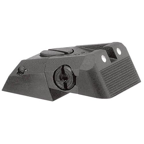 DAS 1911 Defense Adjustable Rear Sight White Dot with Serrated Blade