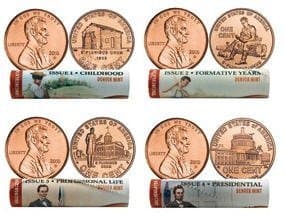 2009 Lincoln Cent Rolls - Both P/D Rolls of Each Design - All 8 Rolls!