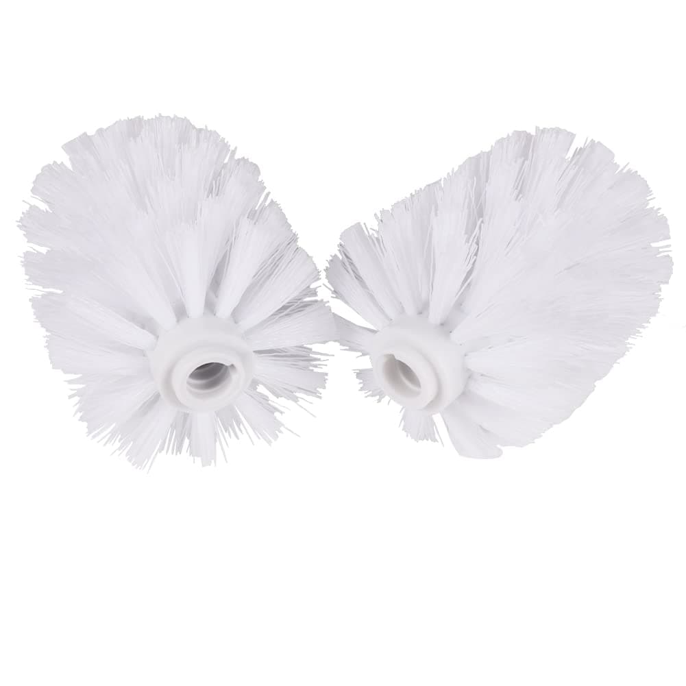 2Pcs Toilet Brush Replacement Head Cleaning Tool, Suitable for Brush rods with a Diameter of 12mm, White