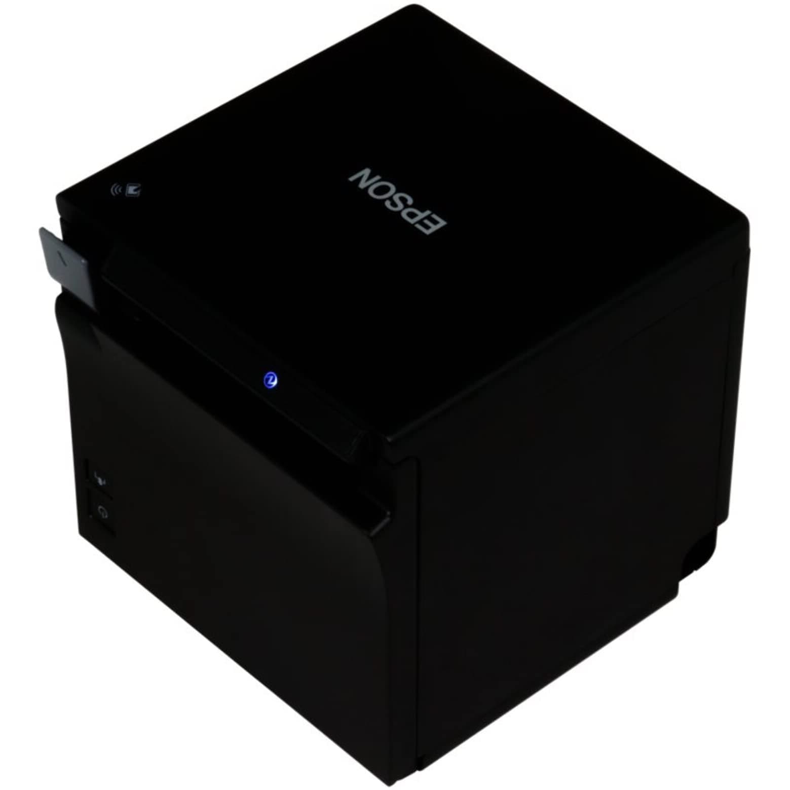 TM-M30II Thermal Requires Wireless Dongle POS Receipt Printer, Black - Bluetooth and Ethernet Connectivity - Thermal line Printing Technology, 250 mm/sec Print Speed, 203 dpi, Auto-Cutter