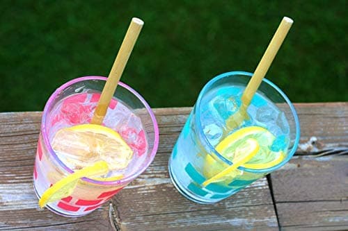 Premium Bamboo Reusable Drinking Straws | Includes 10 Straws 3 Sizes, Cleaning Brush, and Bamboo Holder | Compostable,Biodegradable | Extremely Durable | Washable with Multi Usage |Natural Alternative