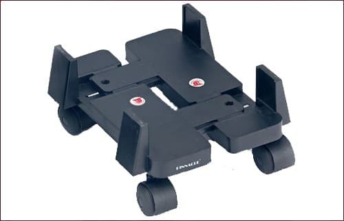 Glive's Adjustable CPU Holder Mobile PC Computer Floor Stand Trolley with Wheels
