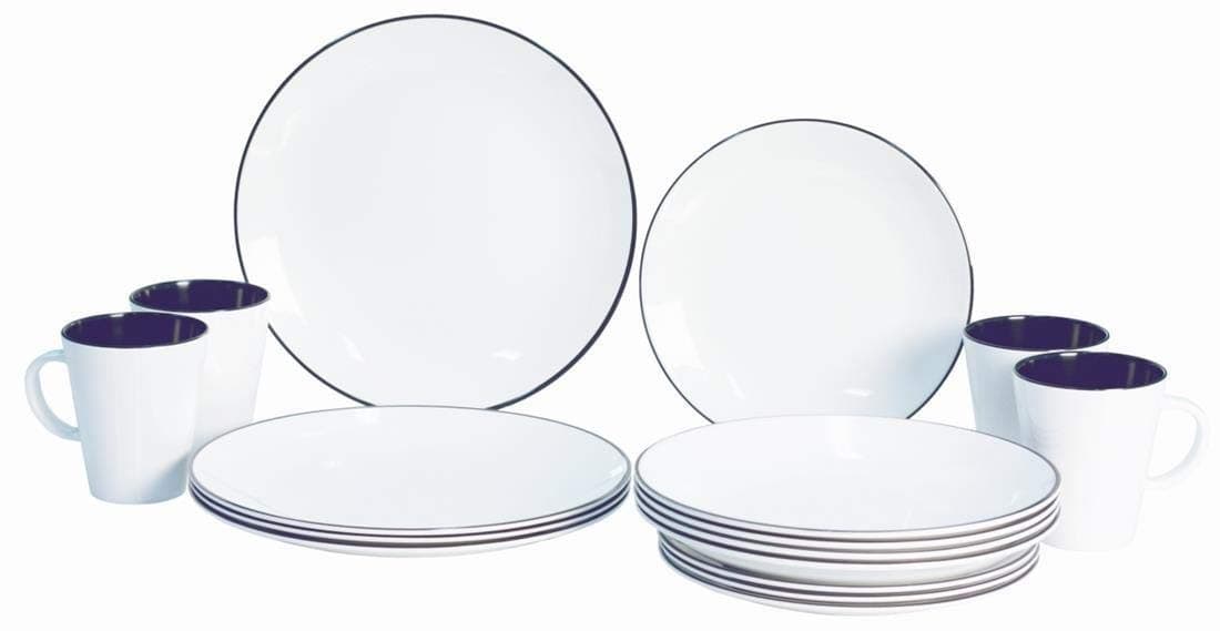 GimexMelamine Set Linea Blue 16 Pieces