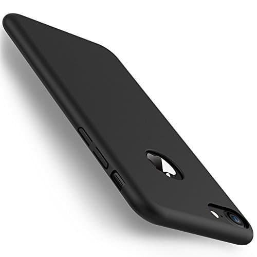 Silicone Apple iPhone 7 Case, Soft, Slim Fit (Black Color) ROKIO [ Liquid Silicone Gel Rubber Case ] Built-in Metal Plate, (4.7 Inch)