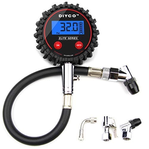 DIYCO D4 | Digital Tire Pressure Gauge | 4-PCS Set | Interchangeable Air Chuck | Professional-Grade High Accuracy Gauges | for Cars Motorcycle Rv Truck TPMS Bike | Designed in USA
