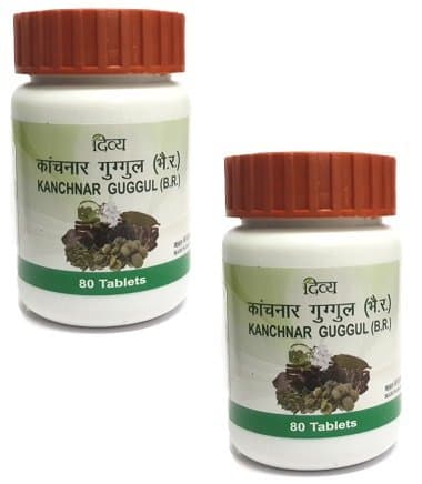 Divya Kanchanar Guggulu 80 Tablets x 2 Bottles