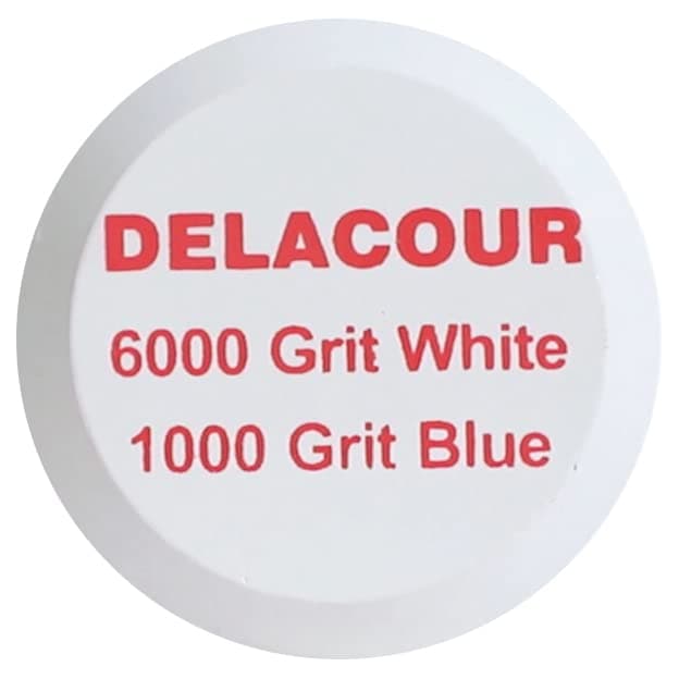 Delacour Axe / Hatchet Sharpening Puck Whetstone Knife Sharpening Stone, Dual Grit Multi-Purpose Sharpener with Sheath