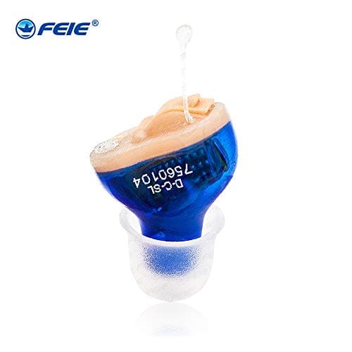 FEIE Hearing Aids Programmable Digital Earphone Ear Protection Sound Amplifier CIC 4 Channel Mini Hearing Aids S-12A (Blue)