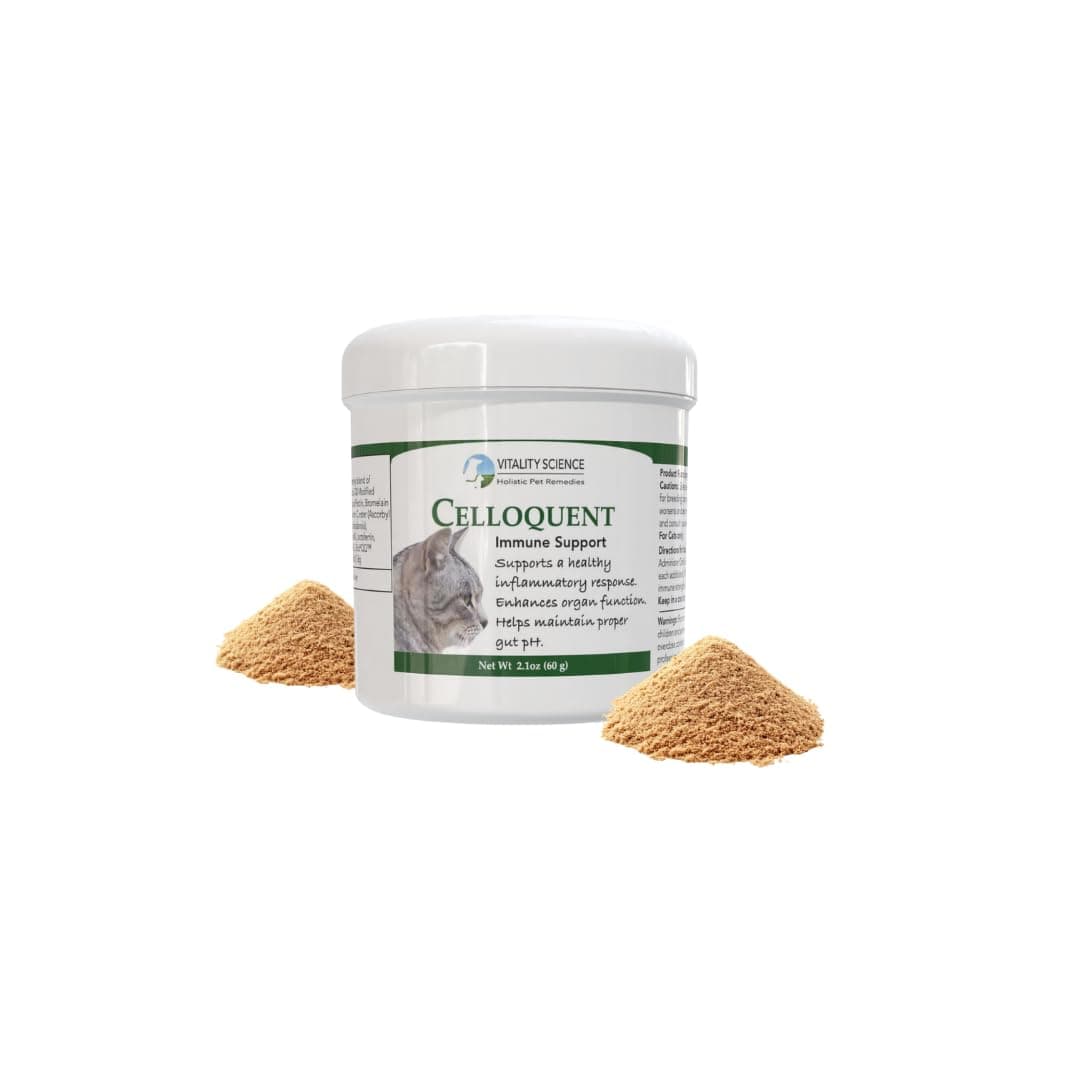 Vitality Science Celloquent for Cats | Enhanced Immune Support Formula | Maintains Proper Gut pH | Boosts Organ Function | Aids Cleansing and Healthy Inflammatory Response