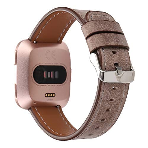 Bands for Fitbit Versa & Versa Lite, Jimbird PU Leather Replacement Bracele Wrist Watch Band for Fitbit Versa Fitness Smart Watch