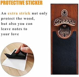 Gifts for Dad Men - Magnetic Beer Bottle Opener Wall Mounted with Auto Catch, Novelty Birthday Gift Ideas for Dad Husband Him, Home Bar Accessories, Pub, Garden, Man Cave, Housewarming