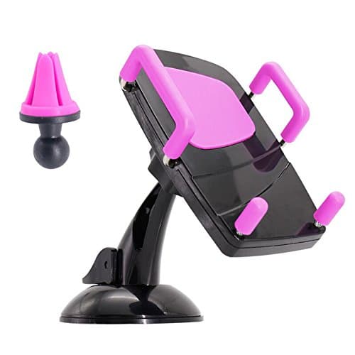2 in 1 car air vent mobile phone holder for windshields and air vents for iPhone and Samsung smartphones, and more