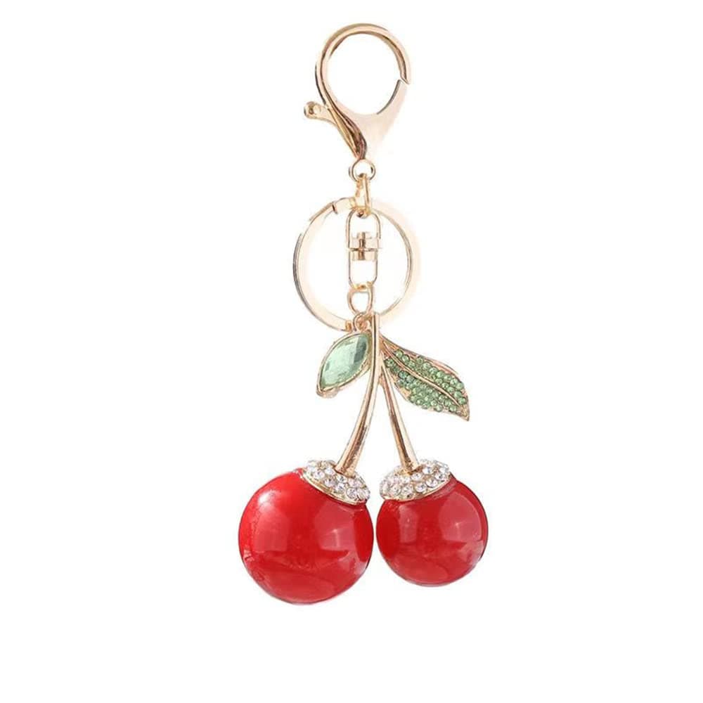Wiz BBQT Sparkly Cherry Keychain key chains Ring Car Bag Purse hanging Decorations Appreciation Gift